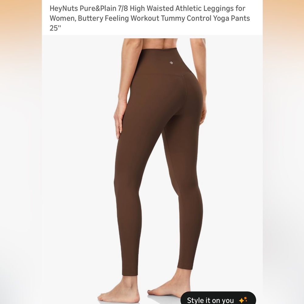 Heynuts Brown 7/8 Leggings sz M/L